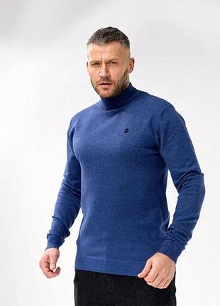 Полугольф кашемировый мужской фирмы mostom 17-93, цвет индиго.