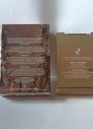 Patrick ta major headlines double-take crème & powder blush duo - кремові та пудрові рум'яна - she's giving 5