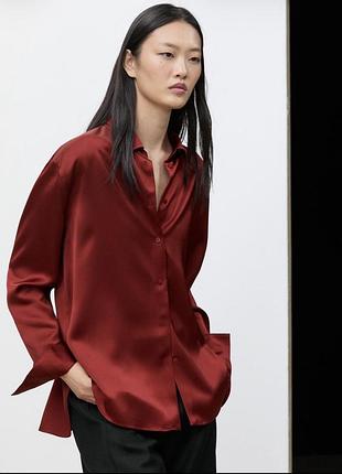 Атласна блуза massimo dutti