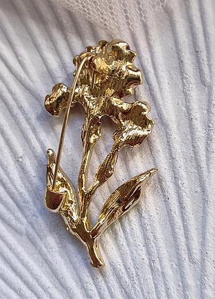 Брошь "ирис",интерпретация exquisite, 4,5см, цветок, 5