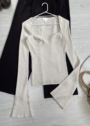Кофтинка в рубчик h&m