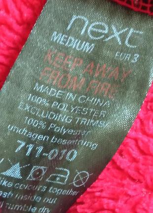 Плюшевый халат с капюшоном next 7