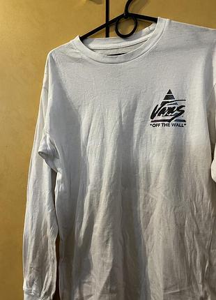 Лонгслів чоловічий vans off the wall білий 2