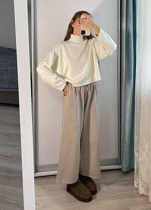 Жіночі теплі бежеві штани h&m