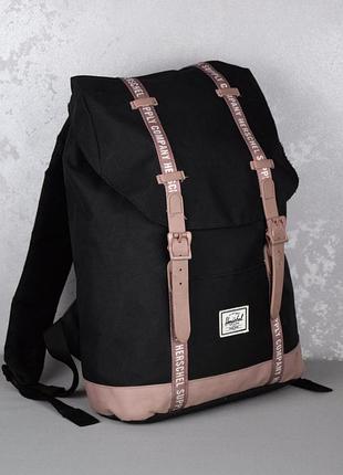 Рюкзак herschel supply co. retreat чорний сумка наплічна брендова емблема портфель оригінал                     fjallraven eastpak jansport timbuk2