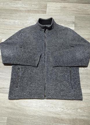 Мужская тёплая флисовая куртка north coast от m&s , размер l , tailored fit .