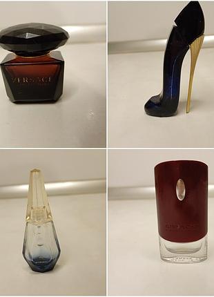 Пустой флакон миниатюра versace "cristal noir" парфюмированная вода 5 мл винтаж флакон женская парфюмерная вода