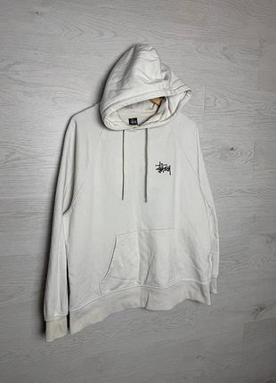 Stussy vintage hoodie cream large  | l