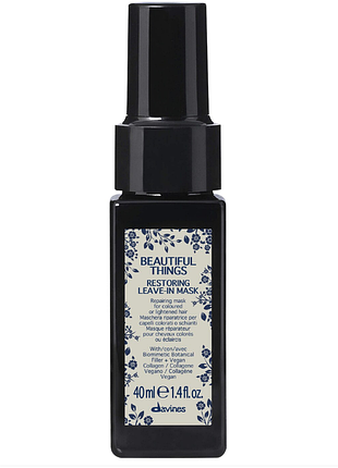 Незмивна маска для волосся davines beautiful things restoring leave-in mask, 40 мл