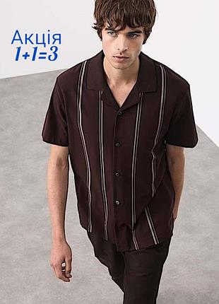 Сорочка autograph cotton rich striped revere polo shirt теніска