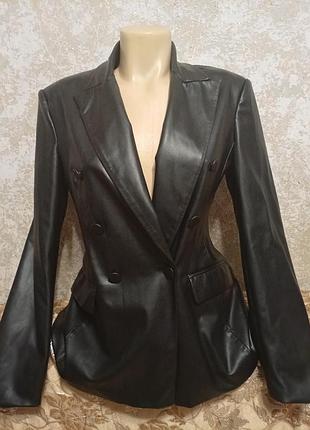 Женский пиджак из экокожи, от zara
