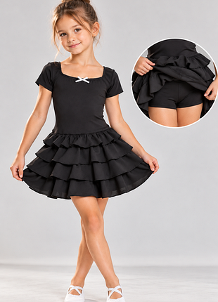 Платье с шортиками купальник для гимнастики и танцев shein