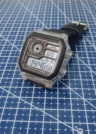 Часы унисекс synoke 9619 в прозрачном корпусе и тканевым ремешком