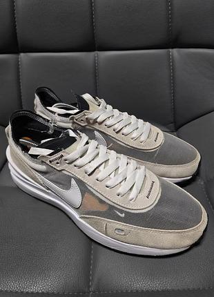 Кроссовки nike waffle one grey