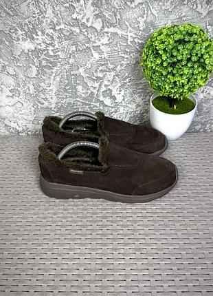 Skechers goga mat кроссовки балетки 37 размер женские на меху коричневые