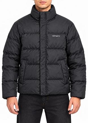 Чоловіча пухова куртка carhartt wip deming jacket чорна, пух 80/20, xs