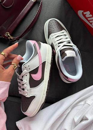 Кроссовки nike dunk low pink/brown