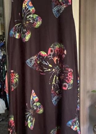 Сукня міді 2 xl принт метелик