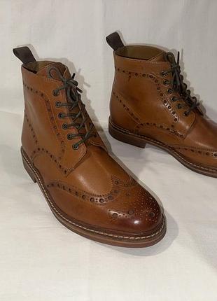 Чоловічі шкіряні черевики-броги jones bootmaker (британія)  р.43 (28.50см)