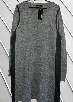 Нова жіноча трикотажна сукня george 3xl 48 52 54 56 58 джордж сіра сукня-трапеція меланж з біркою george 3xl