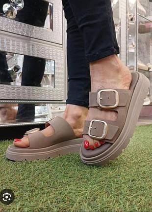 Сандалии шлепанцы fitflop кожаные