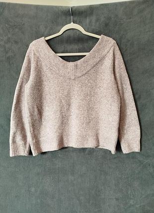 H&m. м'який бузковий джемпер з v-вирізом.