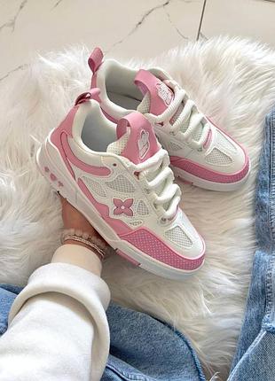 Louis vuitton skate sneaker white pink