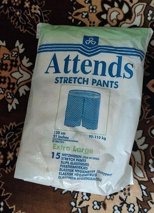 Упаковка фиксирующих эластичных трусиков attends stretch pants размера extra large (xl), содержащая 15 штук для урологических прокладок урологічних