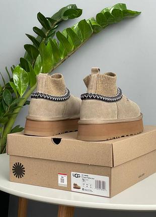 Жіночі угги ugg tazz sock khaki 4
