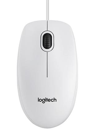 Мишка logitech b100 white (910-003360)