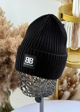 Шапка унісекс balenciaga біні чорна