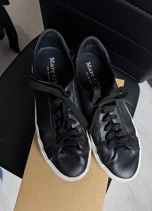 Marc o’polo black leather sneakers size 40 4