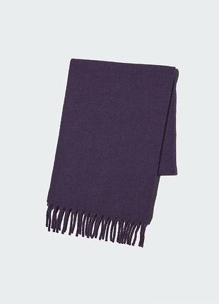 Шарф uniqlo фiолетовий soufflé yarn chunky stole