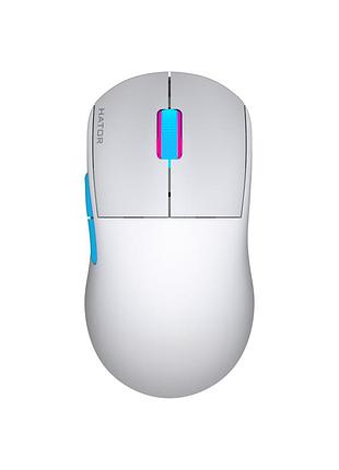 Мишка hator quasar 2 pro wireless/bluetooth/usb white/cyan (htm561wc)