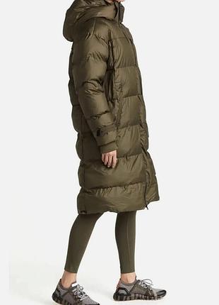 Пуховик жіночий stella mccartney оверсайз коричнево-зелений