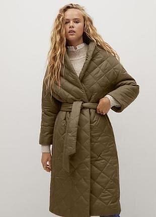 Стеганое пальто оверсайз  mango