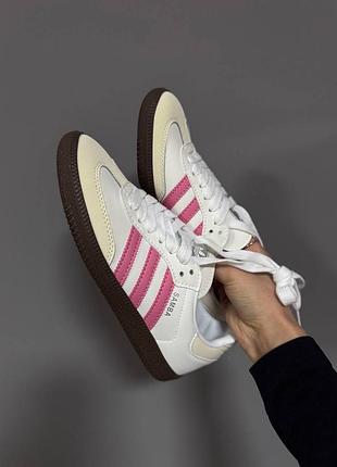 Кросівки adidas samba 👕 white / fuchsia