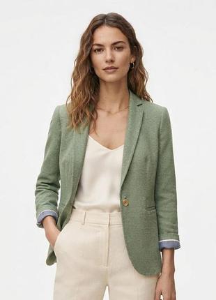 Стильный женский жакет пиджак,бренду massimo dutti оригинал размер s мятный зеленый