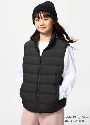 Жилетка uniqlo чорна puffertech washable vest