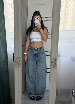 Жіночі джинси baggy wide leg | вільні джинси | актуальний фасон