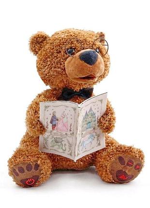 Інтерактивна м'яка іграшка "ведмедик казкар" w toys (українською мовою, 15 казок, скоромовки,звуки