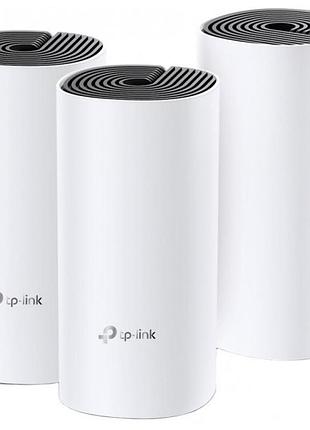 Точка доступу wi-fi tp-link deco e4 3 pcs ac1200, 2xfe lan/wan, mesh, mu-mimo, beamformi (deco-e4-3-pack)