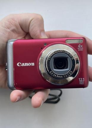 Легендарний фотоаппарат стильна камера canon powershot a3100 is 12.1mp червона + карта 8гб