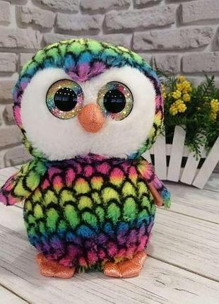 Мягкая игрушка глазастики сова 23 см