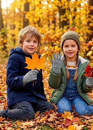 Детские перчатки перчатки для мальчика 6-7 лет, одинарные перчатки с начесом внутри