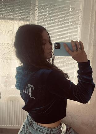 Жіноче худі juicy couture синє велюрове