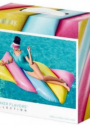 Надувний пляжний матрац-плотик bestway «summer flavors collection» (190 х 105 см)