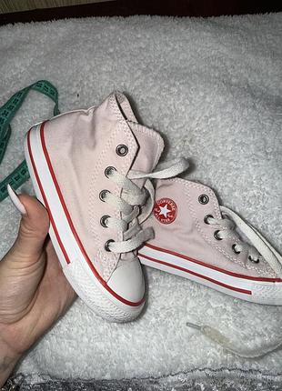 Стильні високі дитячі кеди converse all star для дівчинки