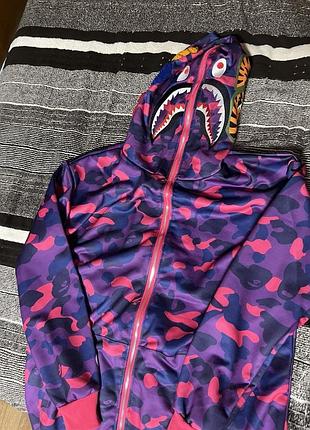 Зіпка унісекс bape фіолетовий камуфляж m
