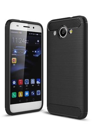 Чехол к мобильному телефону для huawei&nbsp;y3&nbsp;2017 carbon fiber (black) laudtec (lt-hy32017b)